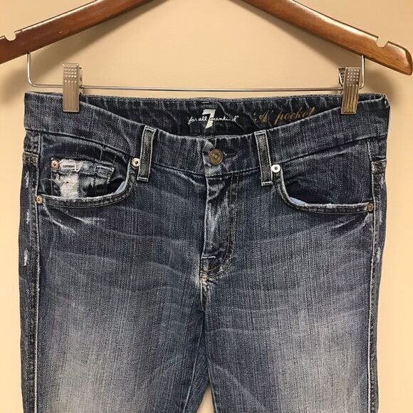 👠7 for all mankind jeans “ A pocket” size 27 - Picture 2 of 9